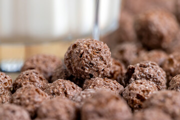 chocolate balls are used as a dry breakfast with the addition of milk or yogurt