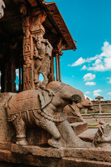 Elephant stone architecture at hampi karnataka india
