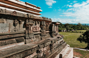 Mahanavami Dibba Architecture (Great Platform) at Hampi - a UNESCO World Heritage Site located in Karnataka, India.