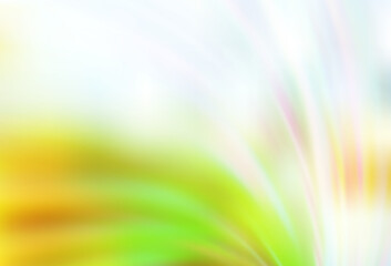 Obraz premium Light Green, Yellow vector blurred shine abstract template.
