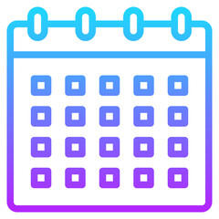 calendar gradient line icon