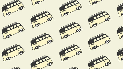 Fototapeta premium Car van pattern background design