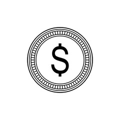 Dollar Icon Symbol, USD Sign. Vector Illustratio