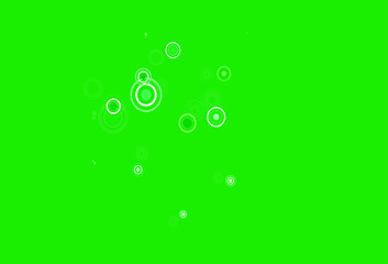 Light Green vector pattern with spheres.