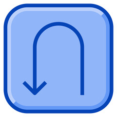 return blue icon