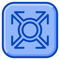roundabout blue icon
