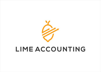lime accounting logo design vector template