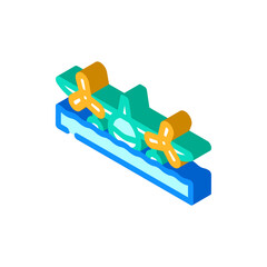 seaplane airplane aircraft isometric icon vector. seaplane airplane aircraft sign. isolated symbol illustration