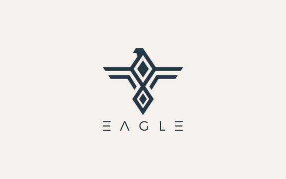 Eagle logo form with simple line 
