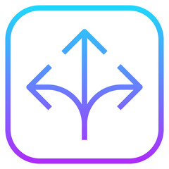 junction gradient line icon