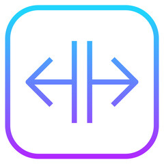 resize gradient line icon