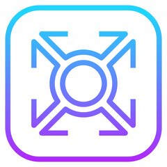 roundabout gradient line icon