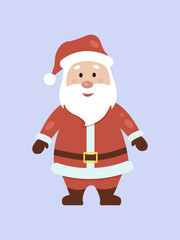 Santa claus. Holiday cartoon character in winter season.