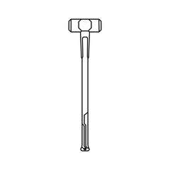hammer outline icon logo for ui ux