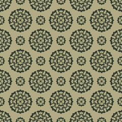 Seamless oriental luxurious vector damask pattern in Ottoman Style with Islamic stylized flower motifs. Use for fabric prints, weaving, knitting, home decoration, fashion design and bedding.