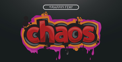 CHAOS Graffiti text effect, editable spray and street text style