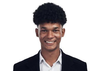 PNG Studio portrait of a confident young businessman posing.