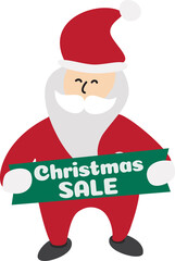 Christmas discount sale promotion badge.