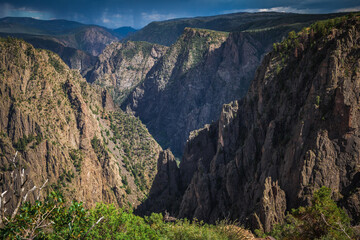 Dark Storm Clouds over the Black Canyon, Black Canyon of the Gunnison National Park, Colorado