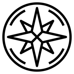 compass outline icon