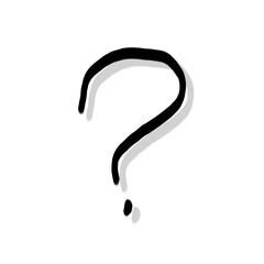 question mark symbol on white background