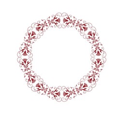 round frame made of red flowers transparent background png christmas decoration
