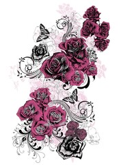 Abstract design print on plain base