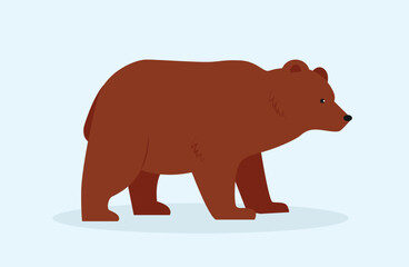 Bear stands on four legs, side view