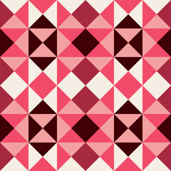 Abstract geometric pattern, diamond shape, red color seamless illustration template for background, poster, banner