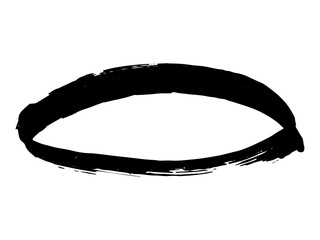 Hand drawn highlight oval illustration. Marker frame clipart. Ink scribble circle. Single element
