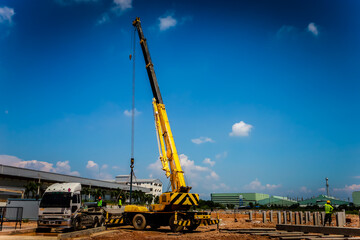 crane at the construction site
