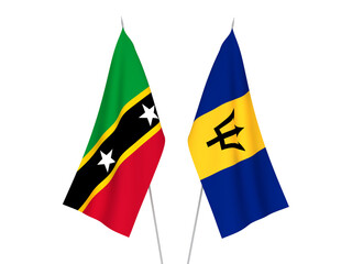 Barbados and Federation of Saint Christopher and Nevis flags