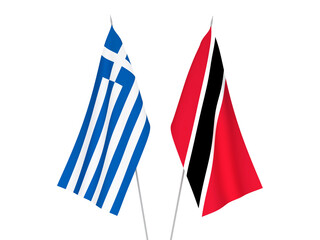Greece and Republic of Trinidad and Tobago flags