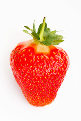strawberry isolated on white background. fresh ripe strawberry fruit isolated on background