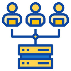 cloud computing two tone icon