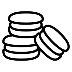 macaron outline icon