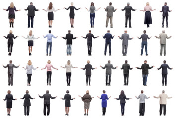 group of successful business people isolated on white