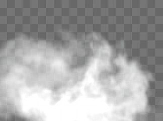 Vector set of realistic isolated cloud on the transparent background.