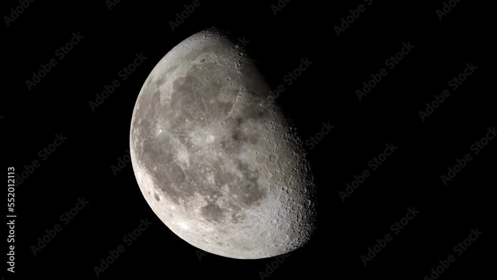 Wall mural simulation view from the moon's far side with the earth looming in the background. the camera is fix