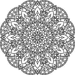 Anti-stress coloring book page for adults Anti-stress coloring book page for adults. Hand drawn illustration