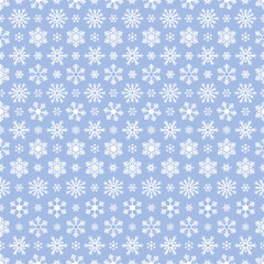 Snowflakes. Repeating vector pattern. Isolated purple background. Seamless festive ornament. Delicate crystal background. Idea for web design, packaging, wallpaper, cover, textile. Frostwork. 