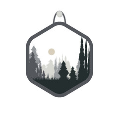 aesthetic frame dusk in the forest natural dark tree nature collection