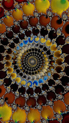 Artistic and imaginative digitally designed abstract 3D fractal background