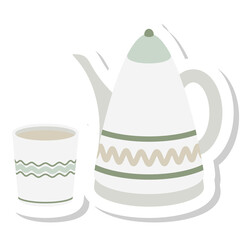 aesthetic sticker winter hygge element collection set