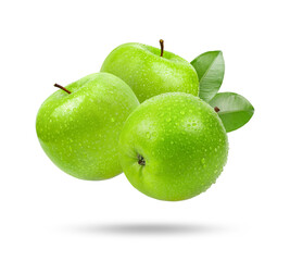 Green apple isolated on transparent png