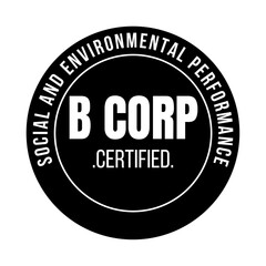 B corp certified symbol icon  - obrazy, fototapety, plakaty