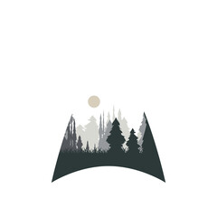 dusk in the forest natural dark tree nature collection