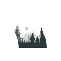 dusk in the forest natural dark tree nature collection