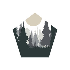 dusk in the forest natural dark tree nature collection set