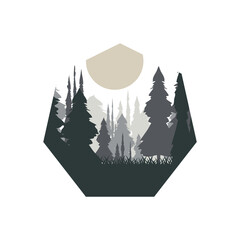 dusk in the forest natural dark tree nature collection set